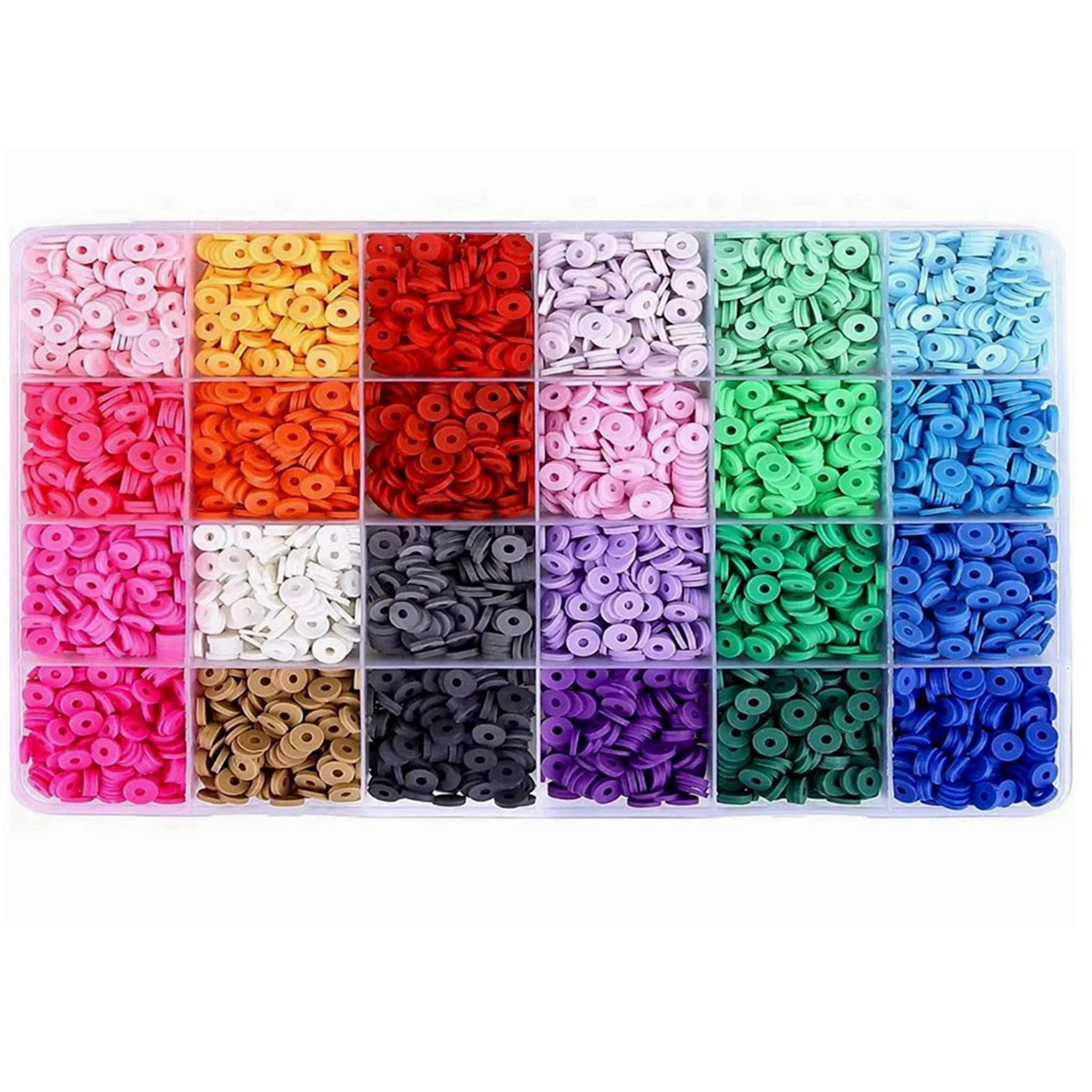 6 mm Round Clay Beads for Bracelets Making 4320 pcs