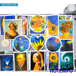 Starry Night Pop Art Oil Painting Graffiti Stickers Set - Artistic Décor for Notebooks, Luggage, Bikes, Phones, and Laptops (Complete set 50PCS)