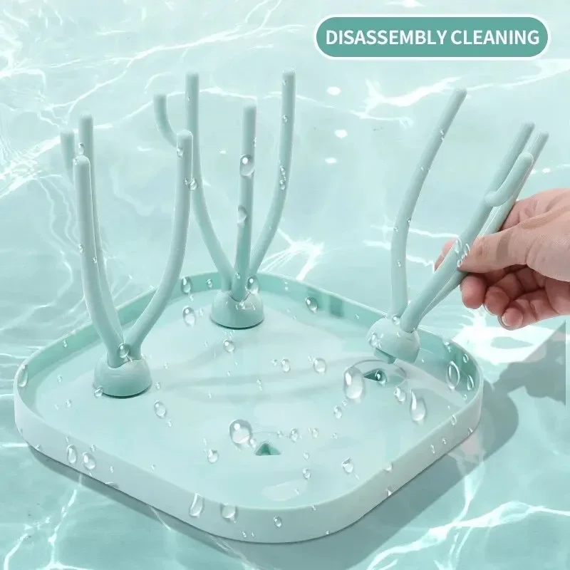 Removable Baby Bottle Functional Multi Dry Rack Pacifiers Teat Cup Cleaning Drainer Drying Drip Water Tray