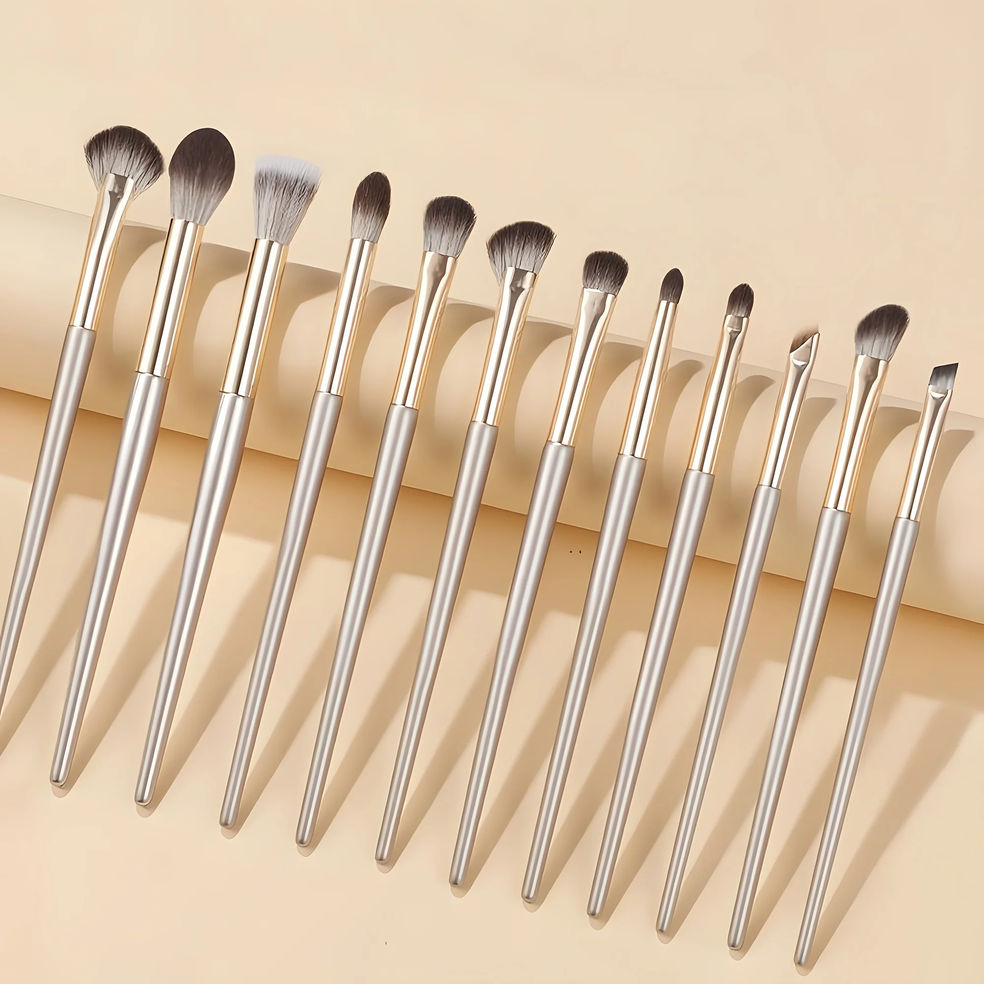 15PCS Rose Gold Makeup Brush Set - Vegan Nylon Bristles & ABS Handle, Cruelty-Free for Beginners/Pros (Travel & Home)