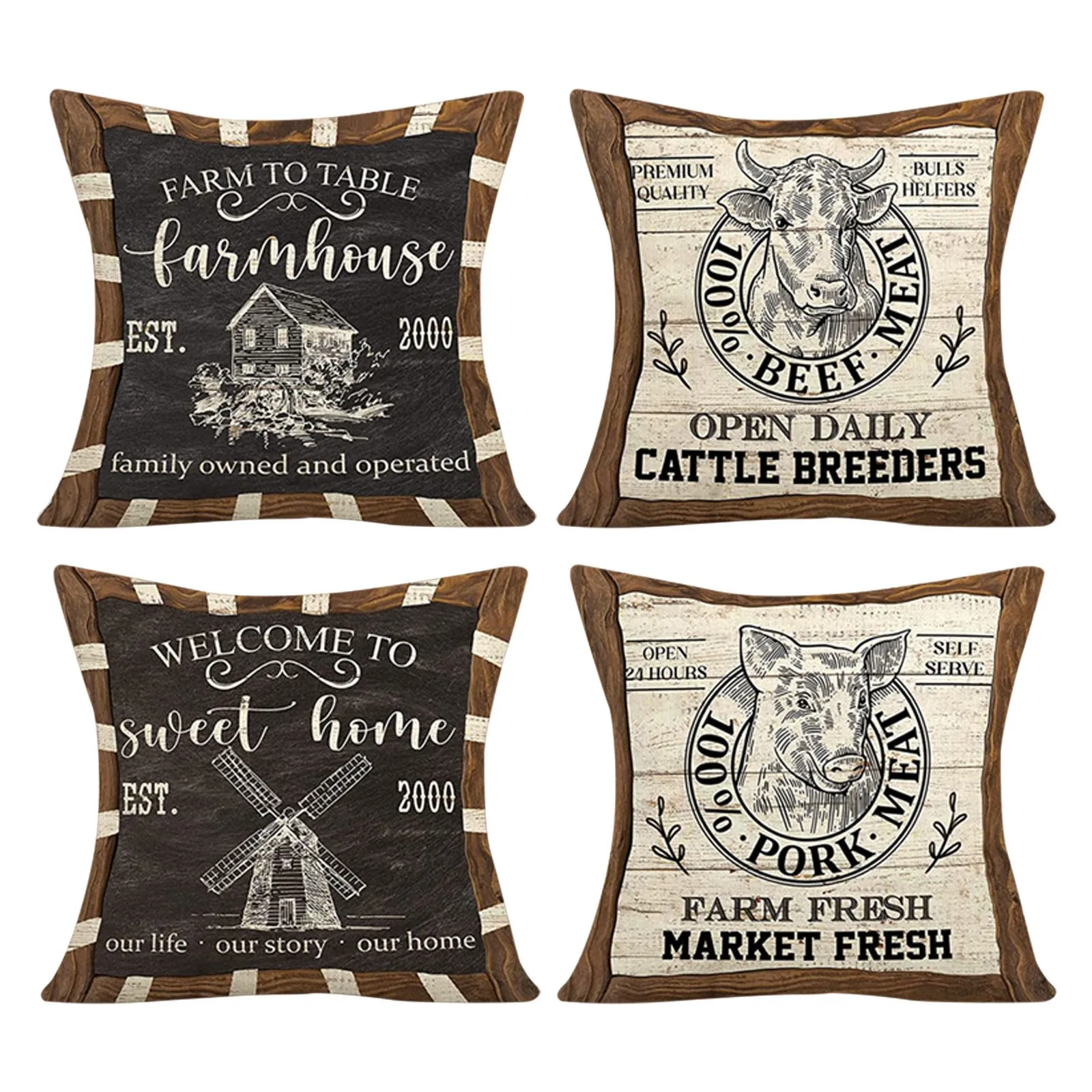 

Farmstead Pillowcases Living Room Sofa Bedroom Decorative Pillowcases Travel Silk Pillowcase