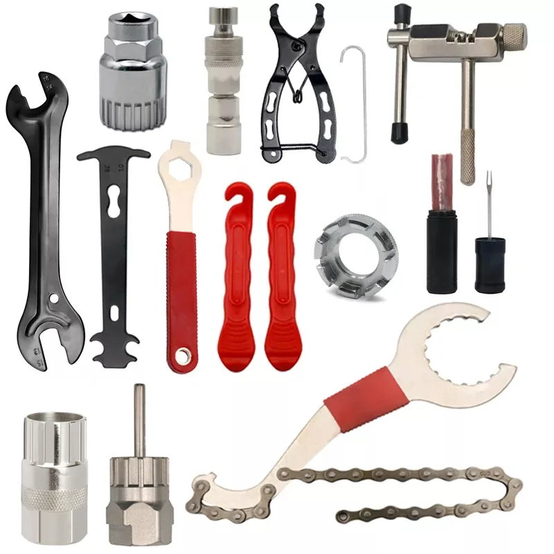 

Bike Repair Tool Kit Chain Breaker Crank Wheel Extractor Bottom Bracket Removing Flywheel Remover Outdoor Riding Repair Tool Set