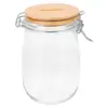 Clear Piggy Bank Large Capacity Money Coin Saving Box Wooden Slotted Lid Piggy Bank Glass Money Jar Raffle Ticket Storage Jar 6