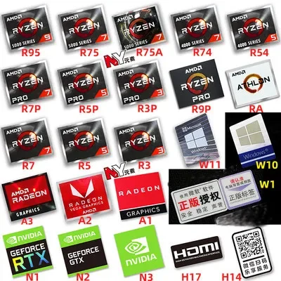 Decorative Stickers Computer Stickers Computer Decoration AMD Ryzen Label Sticker For Laptop PC Tablet Desktop Computer Mobile Digital Camera Personalized DIY Decoration