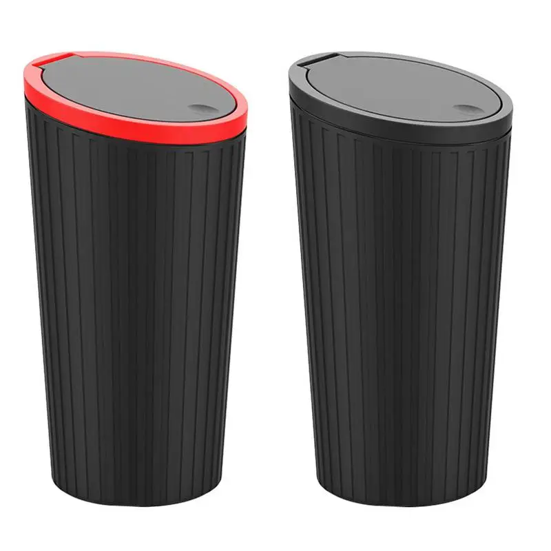

Car Cup Holder Trash Can Automobile Center Console Garbage Bin With Lid Multifunction Leak Proof Mini Trash Bin For SUV Car