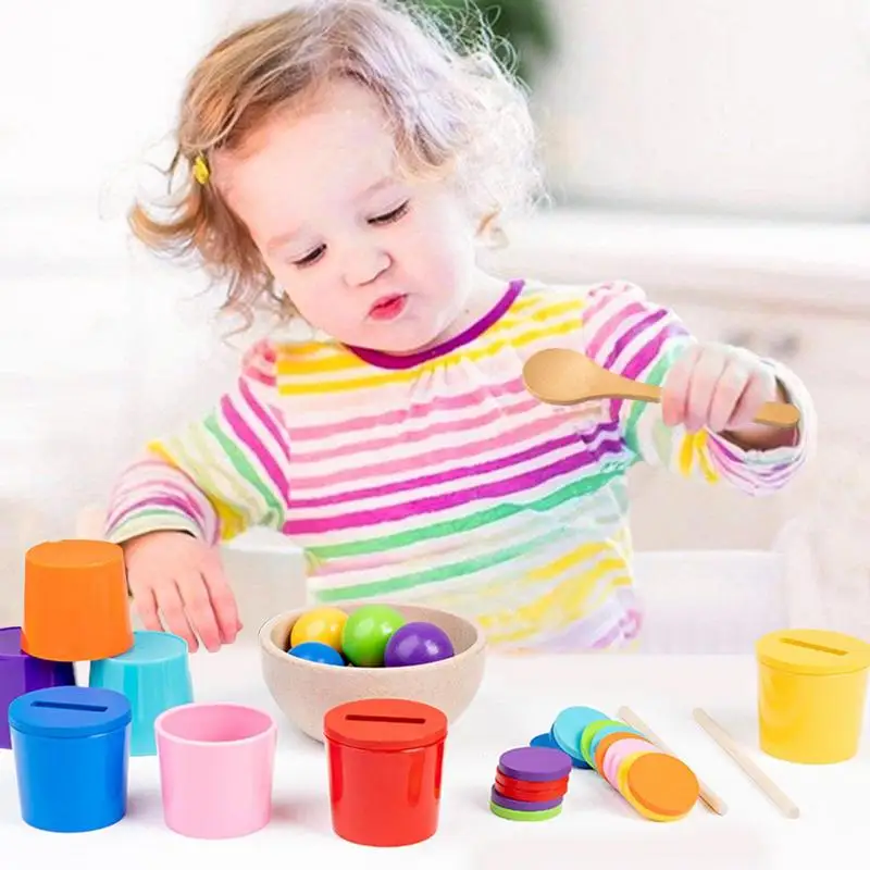 Ball Sorting Game Toddler Counting Toys For Learning Colors Learning And Educational Toys Fine Motor Skills Ball Game For