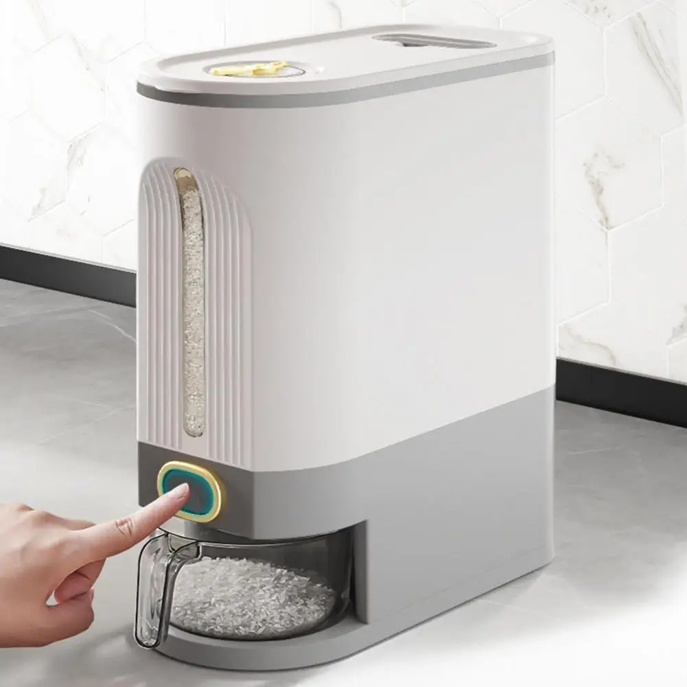 Visible Rice Dispenser Rice Dispenser Capacity Visible Container for Flour Beans Cereal Grains Airtight Kitchen Storage