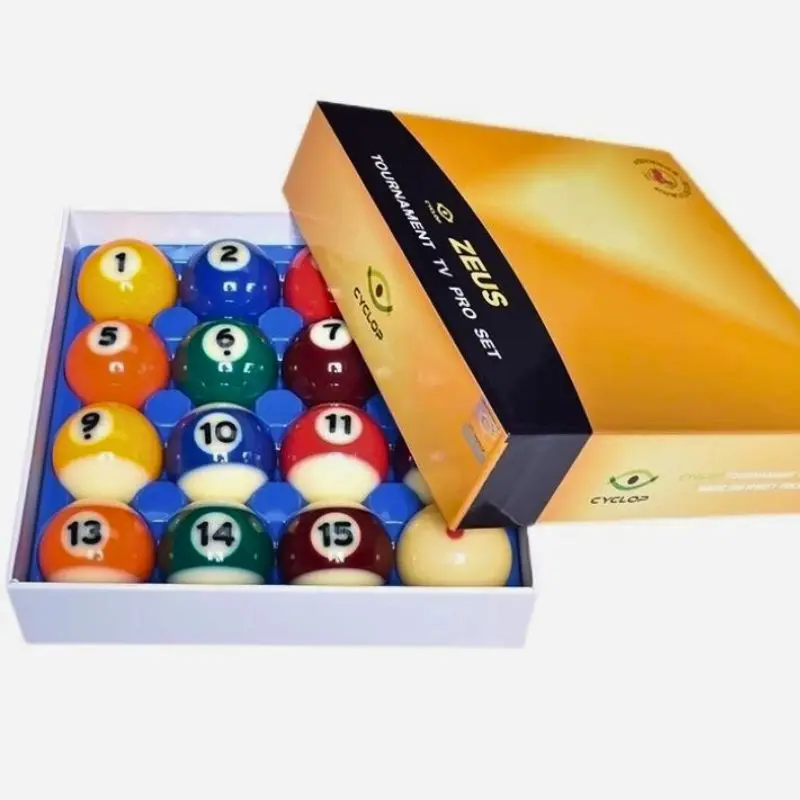 Premium Crystal Pool Balls Set 16 Standard American Billiard Balls High-Quality Resin Material Professional Pool Bars Game Rooms