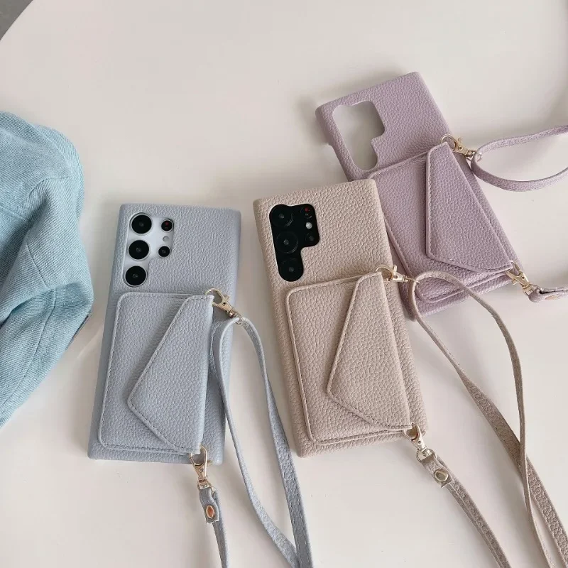 Crossbody Leather Phone Case Wallet with Card Holder Cover