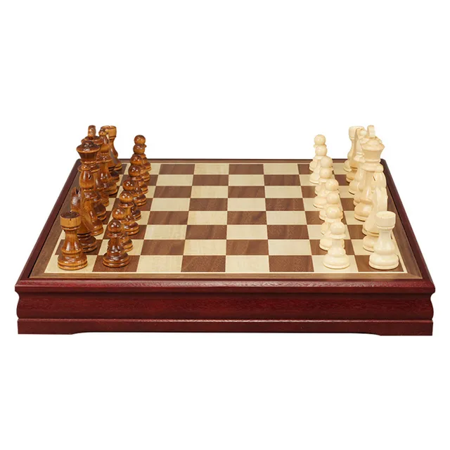 Buy Online Best Quality Wooden Chess Set Folding Magnetic Large Board Portable Travel Chess Board Game Puzzle Game For Kids And Adults