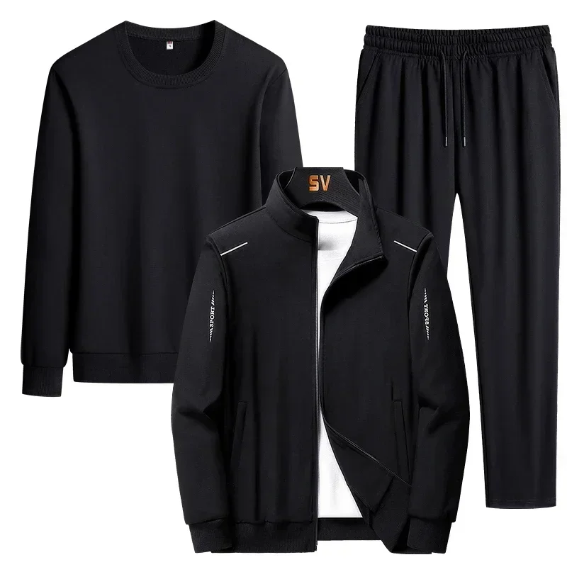 Male Tracksuit Jacket Men Set Large Size 6XL 7XL 8XL Fashion New  Autumn Winter Homme Suit Sweatshirt Sweatpants Men's Set 2