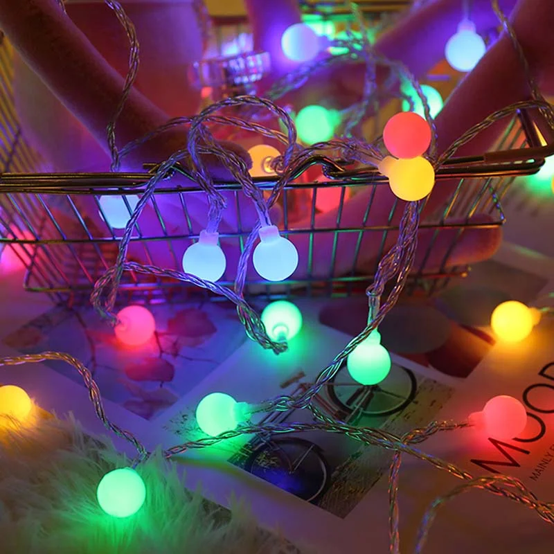 10M USB/Battery Power Ball LED String Lights Garland Lights Waterproof Outdoor Lamp Wedding Garden Fairy Lights Christmas Decor