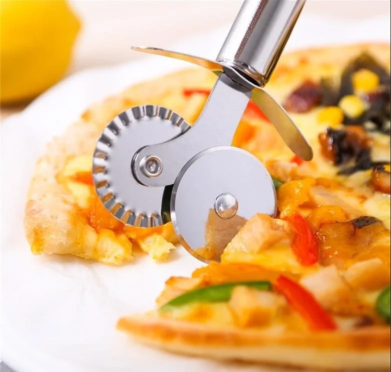 1/2/3Pcs Stainless Steel Pizza Single Wheel Cut Tools Cake Bread Pies Round Knife Household Pizza Knife Cake Waffle Cookies Tool