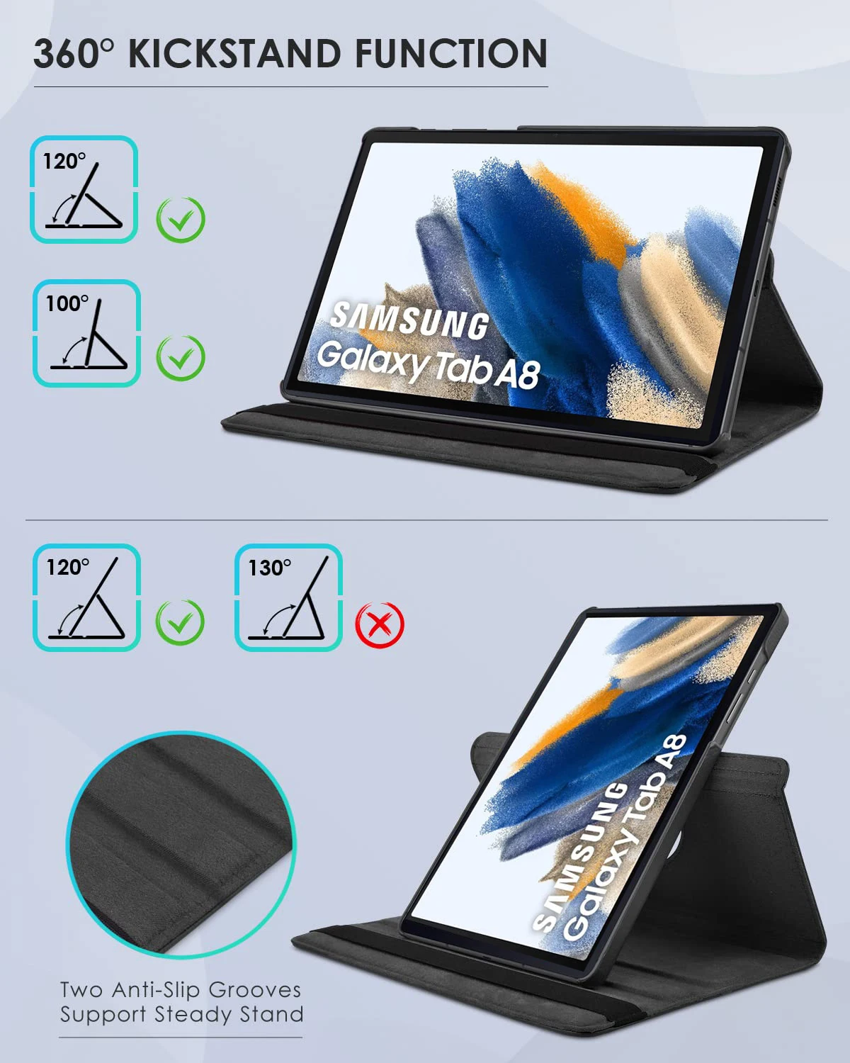 Rotating Stand Case, função Sleep e Wake,