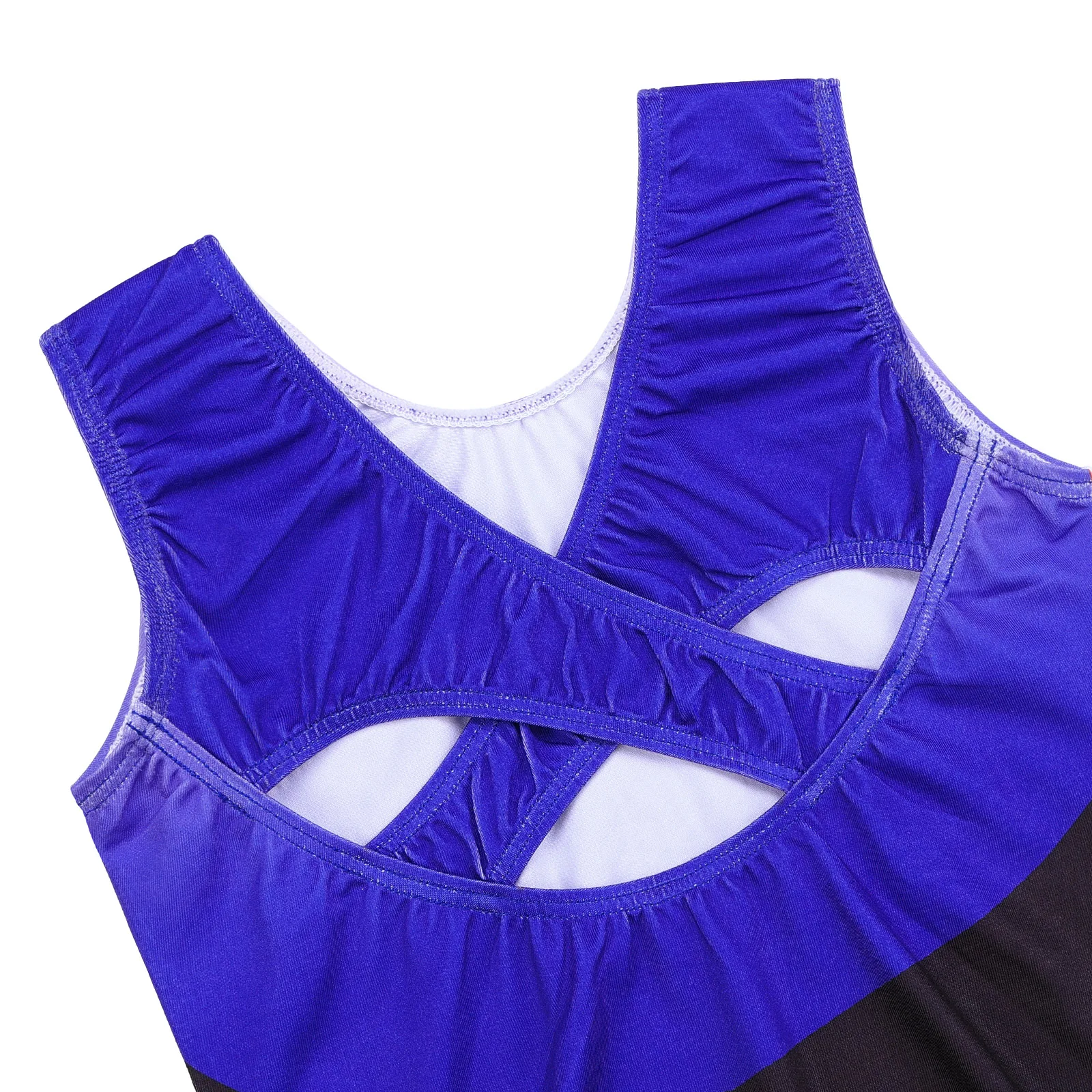 BAOHULU Diamond Gymnastics Leotard for Girls Gradient Bodysuit Sleeveless Performance Clothes Practice Outfit Ballet Costumes