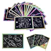 10pcs Children Scratch Painting Colorful Drawing Toys DIY Paper Cartoon Art Supplies Handmade Graffiti Kid Birthday Gifts TMZ 1