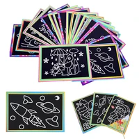10pcs Children Scratch Painting Colorful Drawing Toys DIY Paper Cartoon Art Supplies Handmade Graffiti Kid Birthday Gifts TMZ 1