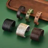 Vintage Cowhide Open Wide Edge Bracelet New Fashionable High-end Snake Patterned Leather Fashion Jewelry Party Bangle Women 1