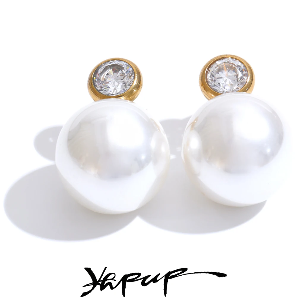 Yhpup Earrings Imitation Pearls Jewelry Women
