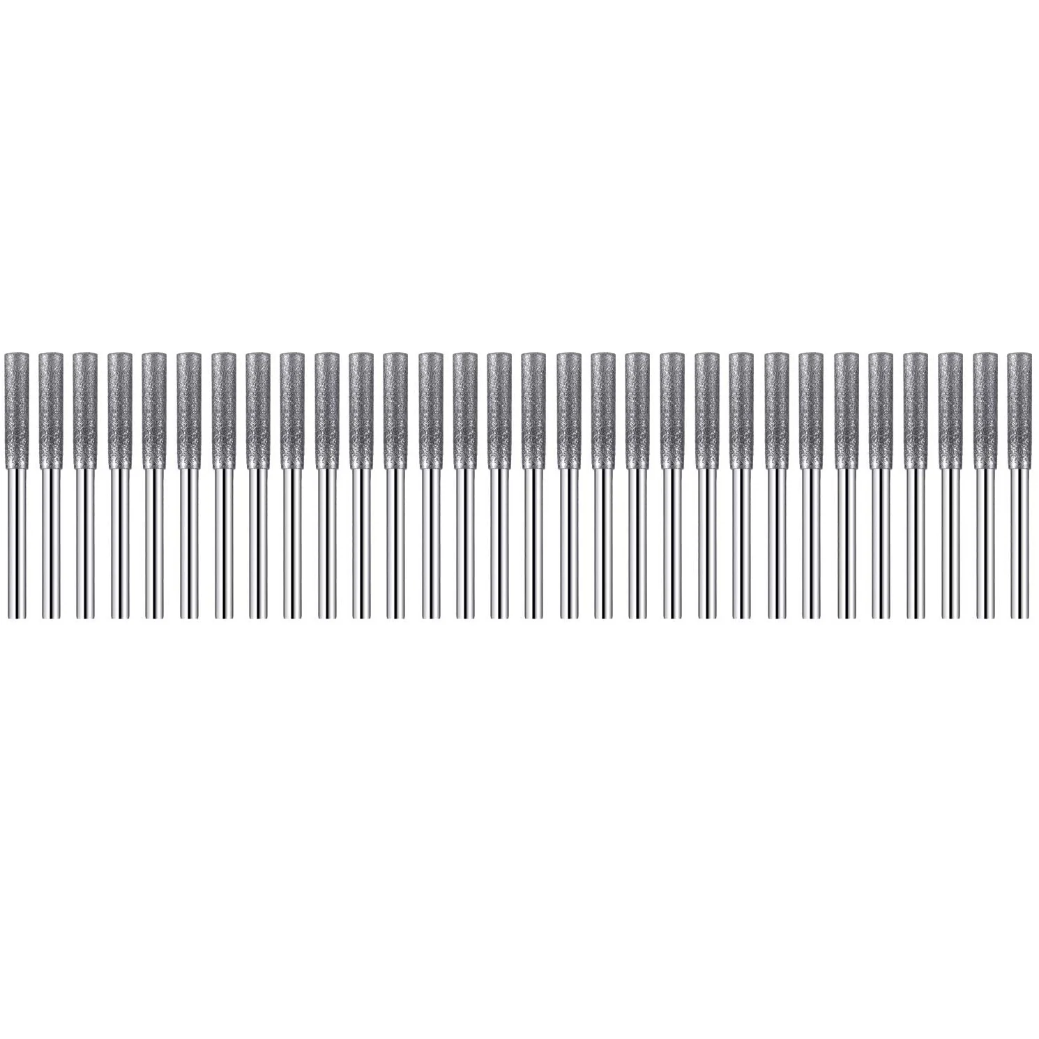 

20 Pcs Chainsaw Sharpener Stone Diamond Coated Cylindrical Burr Polishing Grinding Tool Grinding Bits, 5/32 Inch/ 4 mm