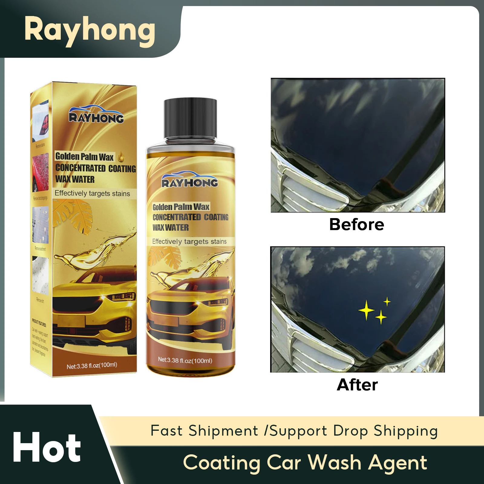 

Coating Car Wash Agent Automotive Decontamination Coating Cars Shield Protection Nano Hydrophobic Coat Vehicle Cleaning Liquids