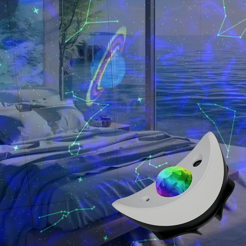 LED 스타 프로젝터 램프, 음악 스피커 사운드 활성화 리모컨, 타이머, USB 전원, 완벽한 선물 아이디어, 1 개, 신제품