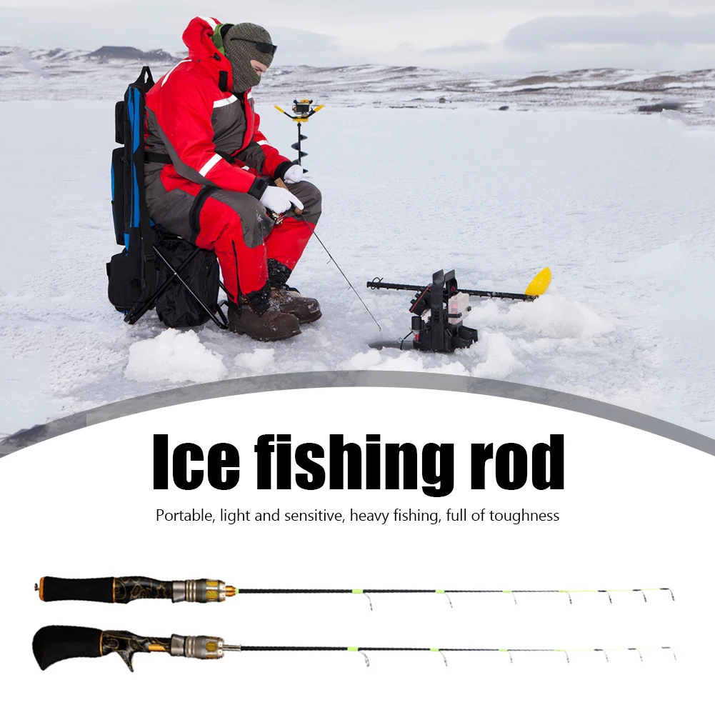 Portable 50cm Winter Ice Fishing Rod Carbon Ergonomic Handle Grip Fish  Enthusiasts Ultra Short Ice Fishing Rod Equipment - AliExpress