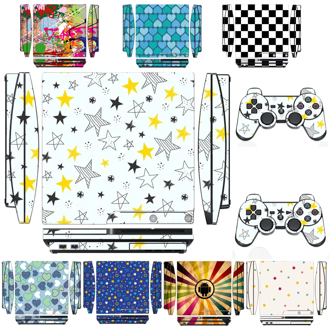 2161 Vinyl Skin Sticker Protector Per Sony Ps3 Slim Playstation 3 Slim E 2 Adesivi Per Pelli Controller