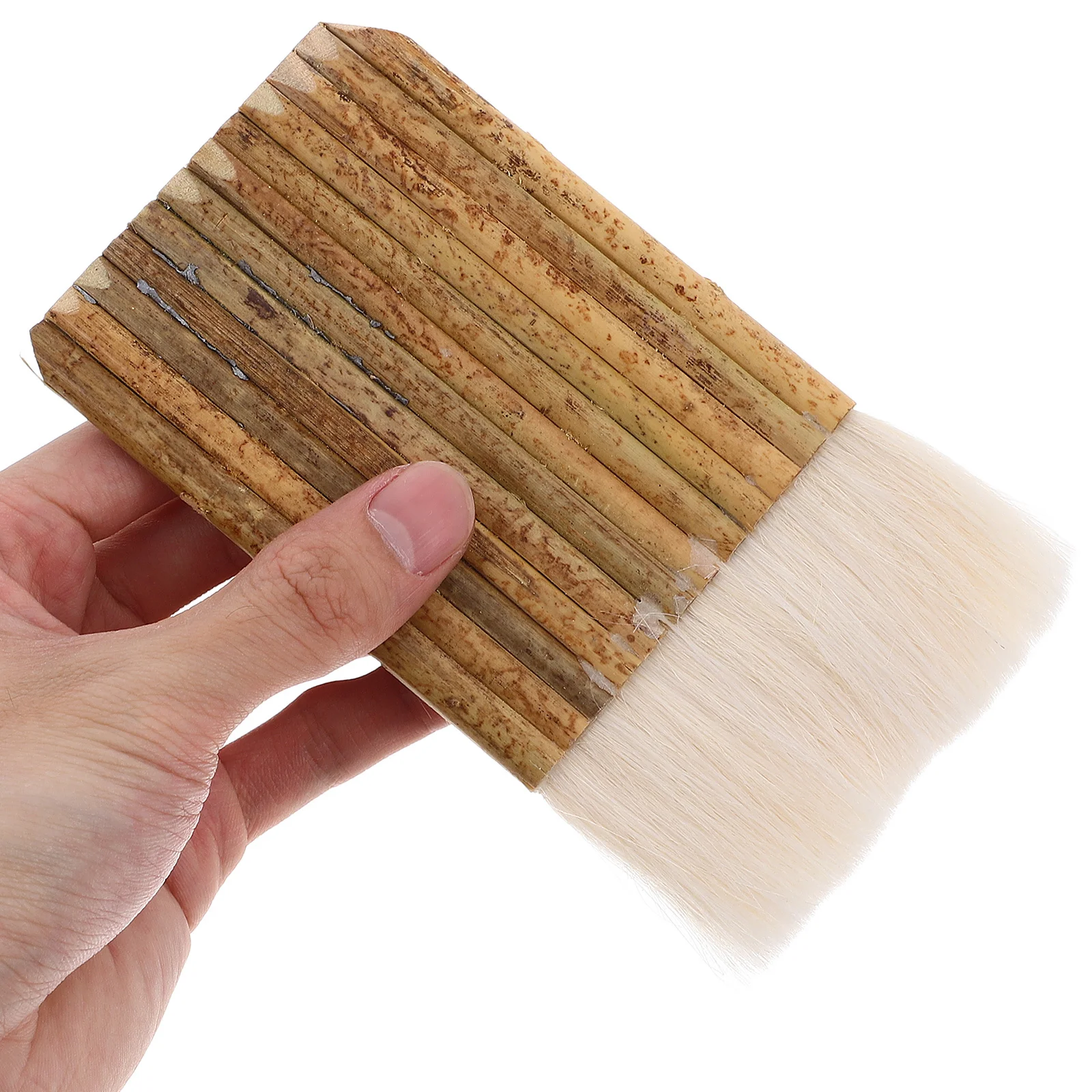 2개입 대나무 손잡이 헤이크 브러쉬 부드러운 브리슬 캘리그래피 스케치 도예 수채화 유화 아크릴 페인트 글루 브러쉬