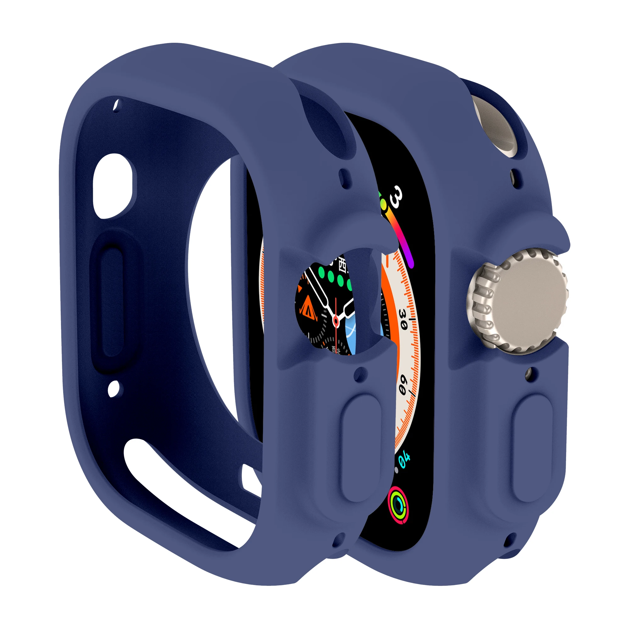 Candy-Colored TPU Protective Bumper for Smartwatch 49mm - Vibrant Accessories Collection