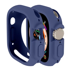 Candy-Colored TPU Protective Bumper for Smartwatch 49mm - Vibrant Accessories Collection (Blue)