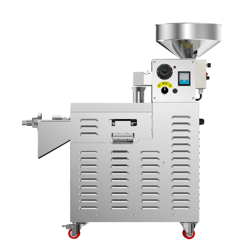 New Stainless Steel Oil Press Automatic Household Machine Commercial Home Oil Extractor Expeller Presser 110V or 220V Available home small black seeds prices automatic mini cold seed price meat grinding coconut expeller extraction machine oil press