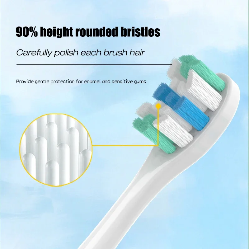 Replacement Brush Heads Suitable for All Series Models of USmile Soft DuPont Nozzles Vacuum Sealed Packaged 3