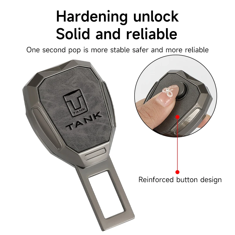 Car Seat Belt Extension Plug Buckle Seatbelt Clip Adjustable Extender For Great Wall GWM Tank 300 City 300 Bord Auto Accessories