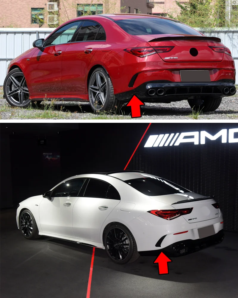Fit Für Mercedes-Benz Zubehör CLA C Klasse C118 CLA180 CLA35 CLA45 CLA200 CLA250 2020 + Hinten stoßstange Seite Canards Splitter – Detail 4