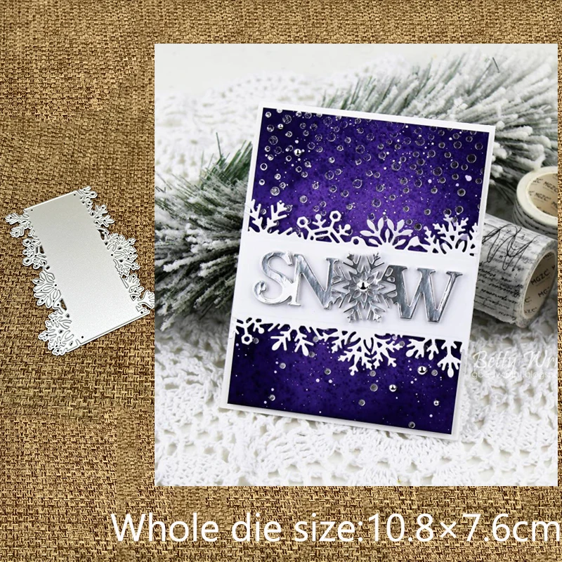 Xldesign Craft Metal Stencil Mold Cutting Dies Snow Flake Frame Decoration Scrapbook Die Cuts Album Paper Card Craft Goffratura