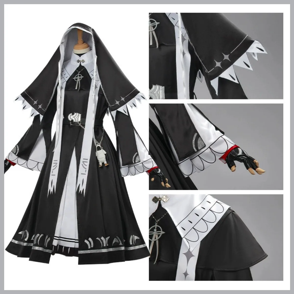 Arknights: Exusiai | Nun Costume Cosplay Set 32 Nun Costume Cosplay for Women