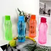 800/1100ML Plastic Water Bottle Large Capacity Leak Proof Flip Top Drink Bottle with Handle Strap Lightweight Travel Kettle