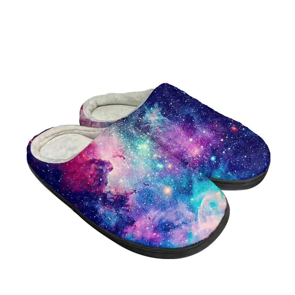 

Galaxy Space Home Cotton Custom Slippers High Quality Mens Womens Teenager Plush Fashion Casual Keep Warm Shoes Thermal Slipper