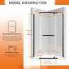 Neo-angle Shower door 38 in. D x 38 in. W x 72 in. H, Tempered Glass with Easy Clean, Frameless Pivot Shower Enclosure 2