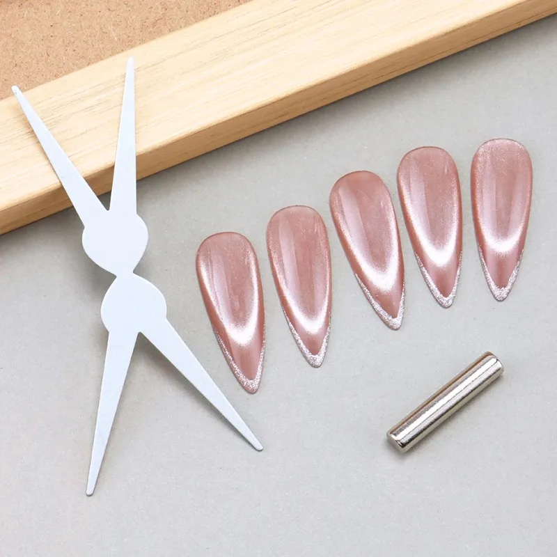 Double-End Big Y-shaped French Cat's Eye Magnetic Auxiliary Tool 2pcs for Match with Nail Magnet Nail Art Accessories Tools