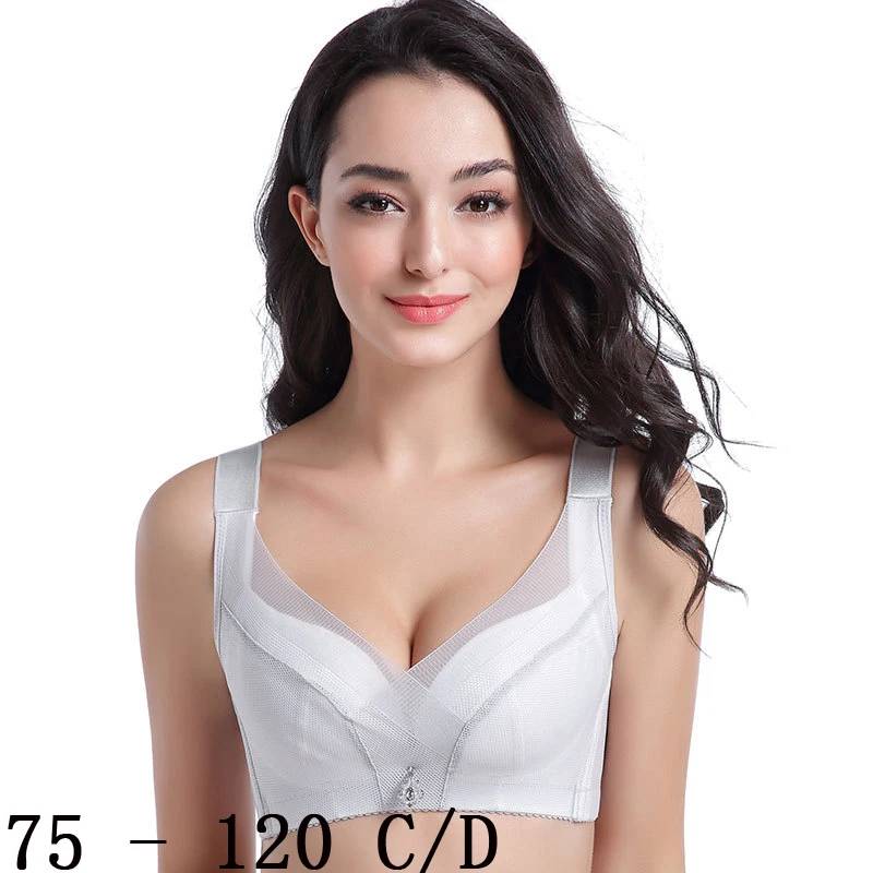 

Plus Size Bras For Women Underwear lace bralette Wire Free Sexy Lingerie Push Up Bra Wire Free Ladies Intimate 115 120CD Cup