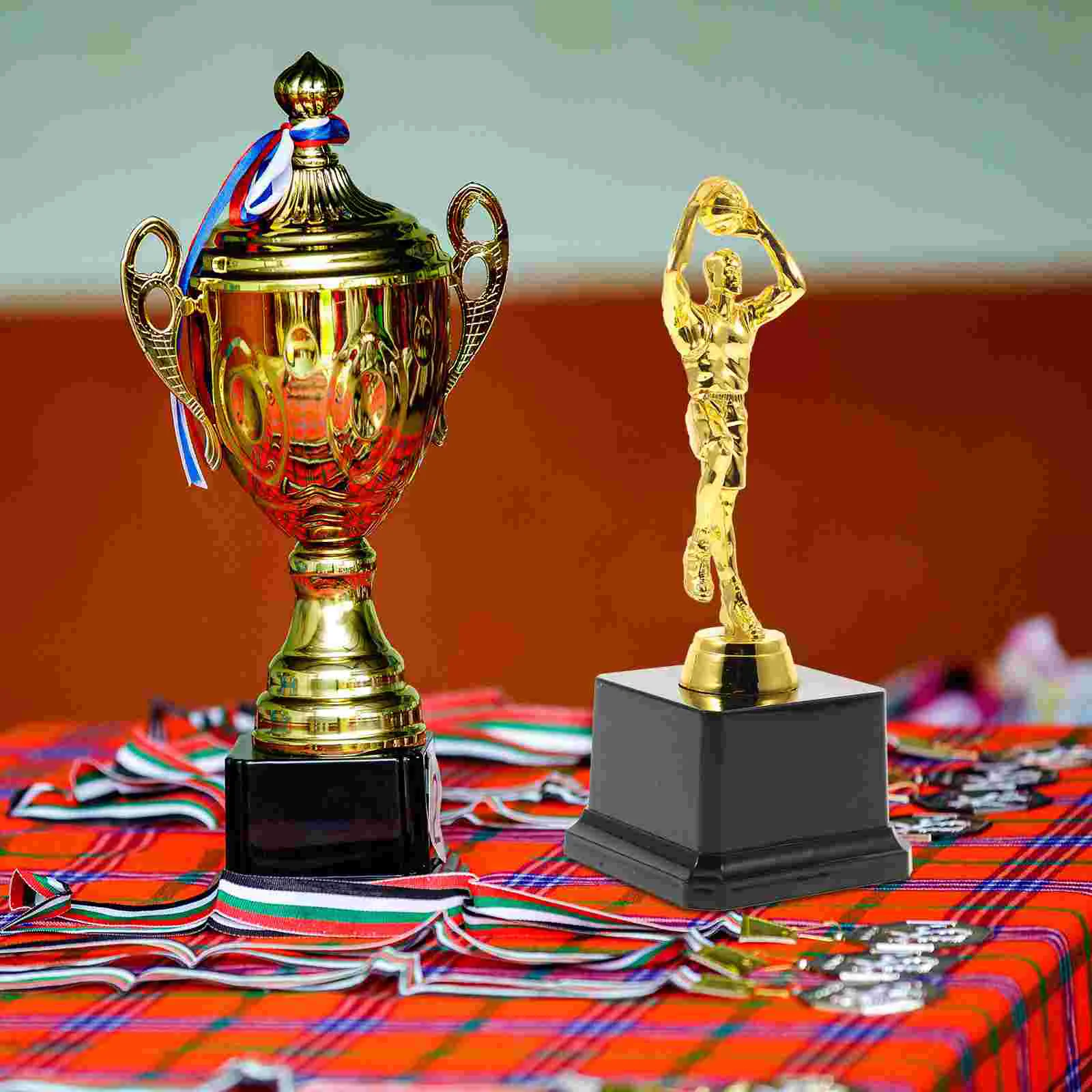 Plastic Golden Basketball Trophy Durable Keepsake Competitions Game Awards Souvenirs Team Sports Plastic Figure Basketball