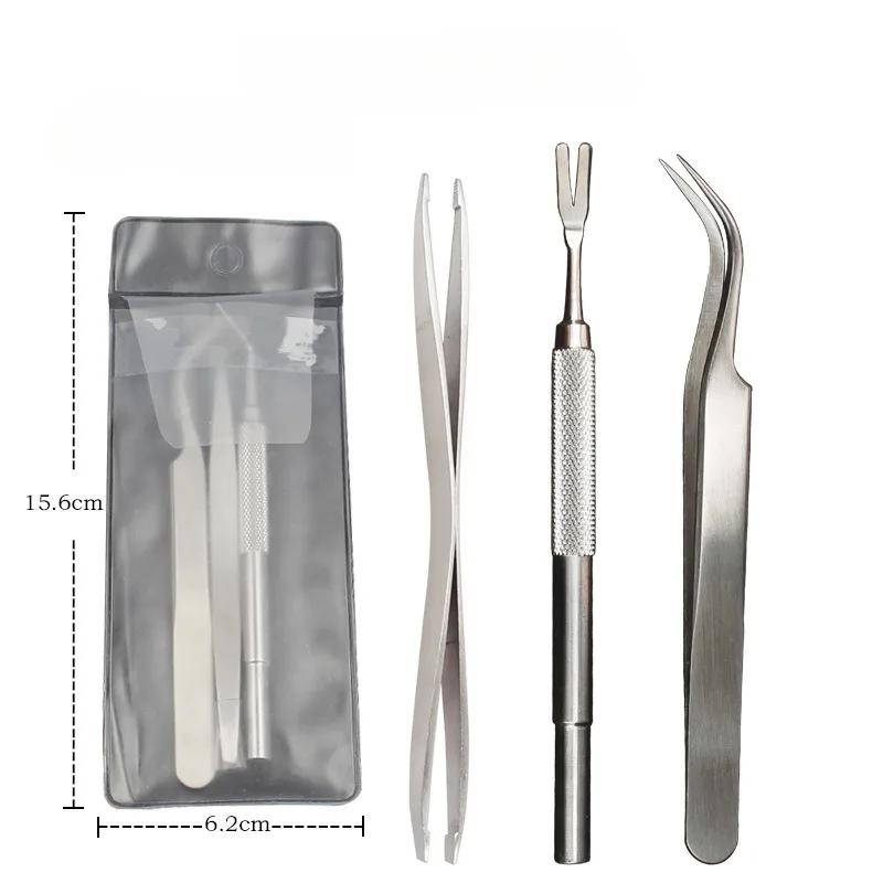 Flea Remover Tweezers Pet Flea Remover Pet Tick Removal Kit Flea Hook Tweezers Pliers Mite Extractor Dogs Cats