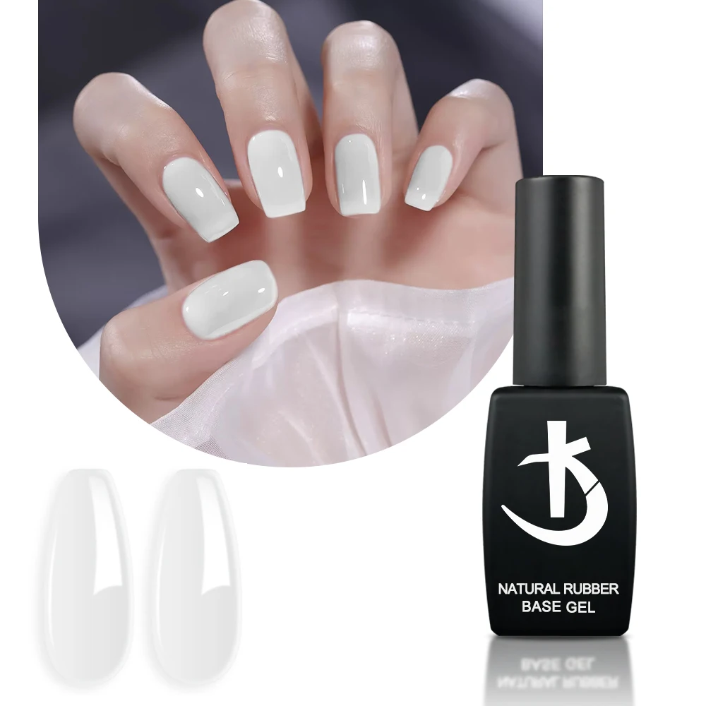 KODI JYJ Rubber Base Gel Jelly Semipermanent Sparkle Nail Base Coat 2 in 1 Natural Color Base Gel Polish Manicure Nude uv Gellac 2