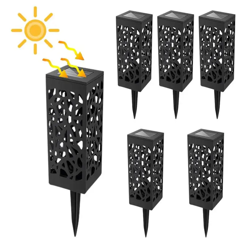 

Уличные садовые фонари на солнечной батарее, водонепроницаемые фонарики для дорожек, двора, газона, украшение для сада, 6 шт.