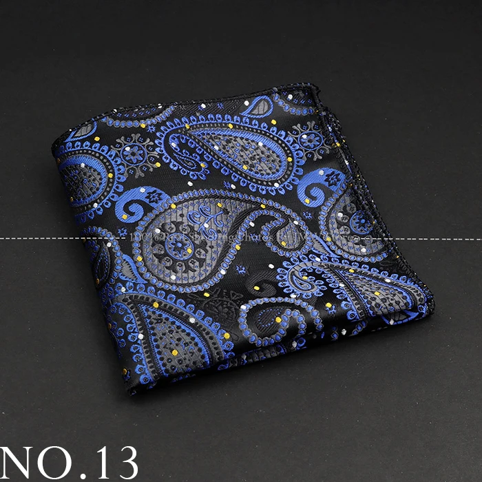 Männer Solide Farben Taschentuch Schals Vintage Paisley Männer Anzug Einstecktuch Hochzeit Kleid Brust Handtuch Anzug Zubehör Geschenk – Detail 13