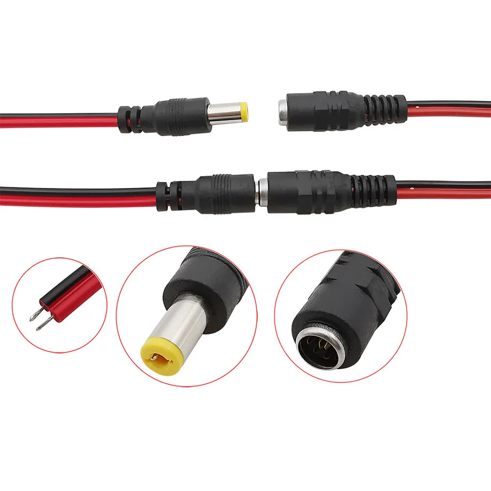 5.5*2.1mm 30cm 12V DC adattatore cavo femmina per connettore di alimentazione te