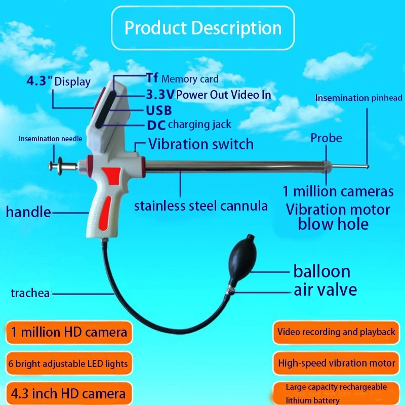 Visual Insemination Gun Hd Veterinary Artificial Insemination Equipment