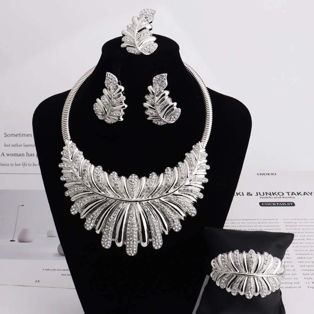 2309282-2f2691.jpg S9ad36ac7c8bf49a89f8c9054620cd724s New Fashion Jewelry Sets For Women Luxury Necklace Earrings Forest System Ring Bracelet For Women Wedding Party Mallzona